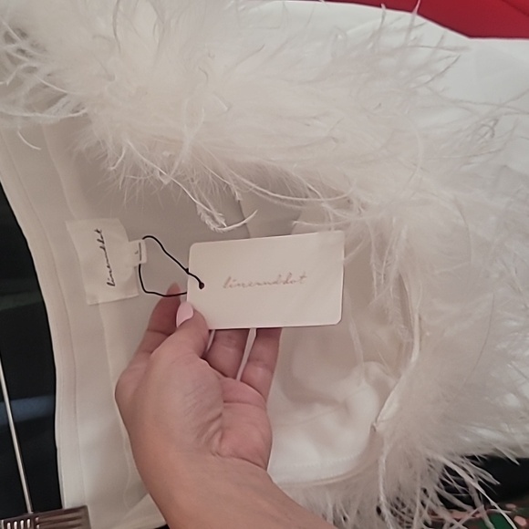 🆕️ Line & Dot Feather Mini Dress - Picture 4 of 5